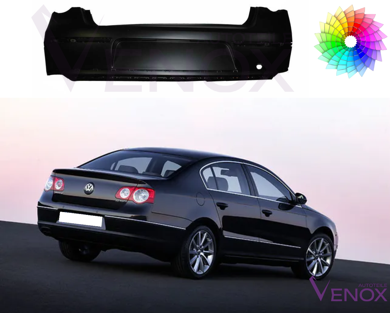 Bagkofanger til Vw Passat B6 2005-2010 Lakeret i ønsket farve - Image 2