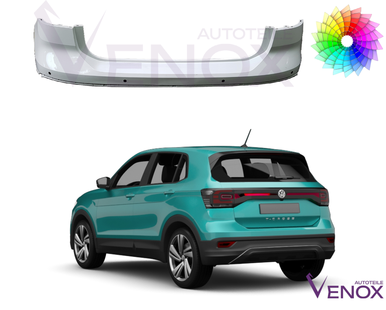 Bagkofanger til Vw T-Cross fra 2019 - Lakeret i ønsket farve - Image 2