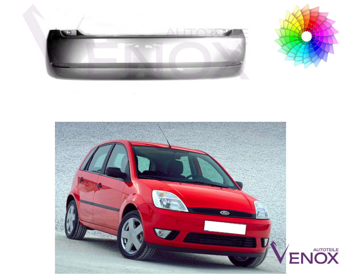 Bagkofanger til Ford Fiesta Mk 6 2002-2005 Lakeret i ønsket farve - Image 2