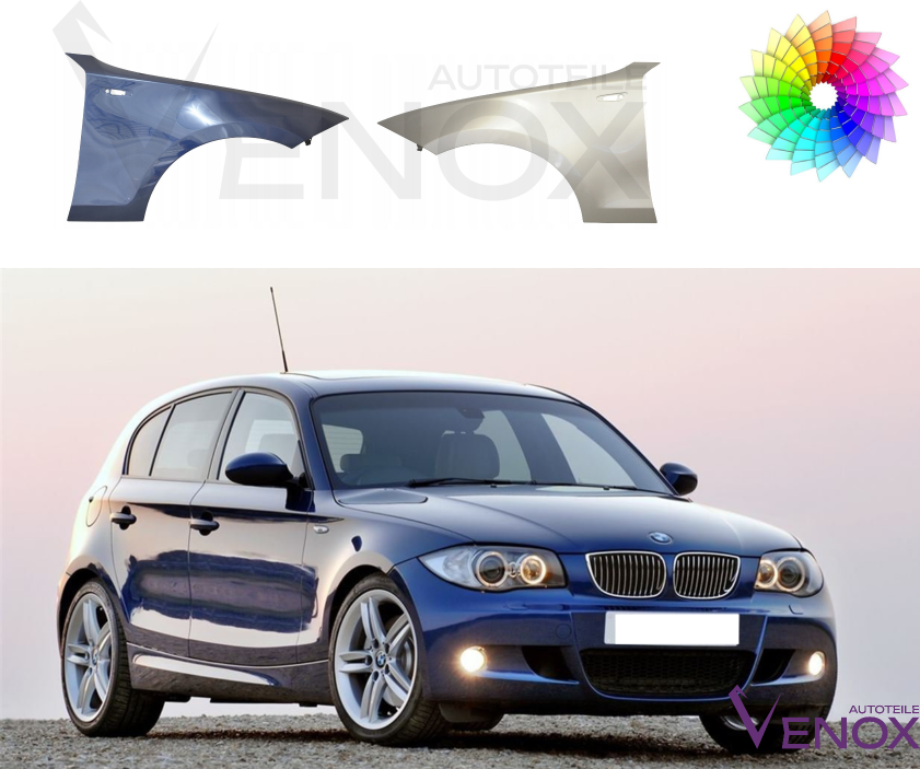 Stænkskærm FRONT RIGHT til BMW E81 E82 E87 E88 04-13 MALET I FARVEN EFTER DIT VALG - Image 2