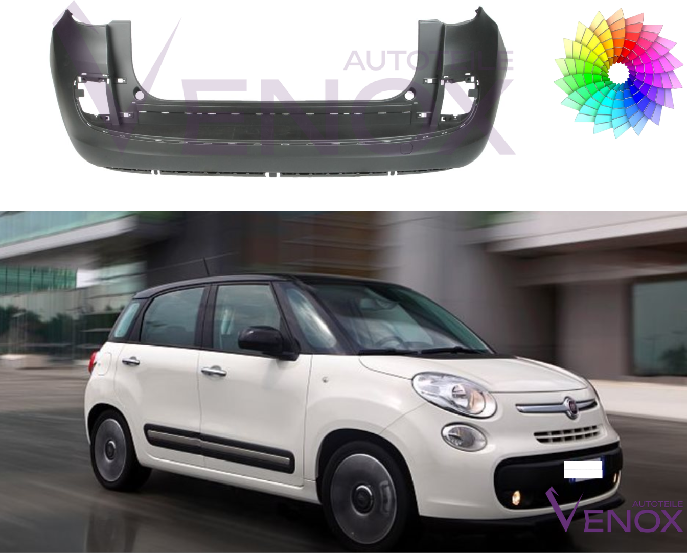 Bagkofanger til Fiat 500L (330) 12-20 Lakeret i ønsket farve NY - Image 2