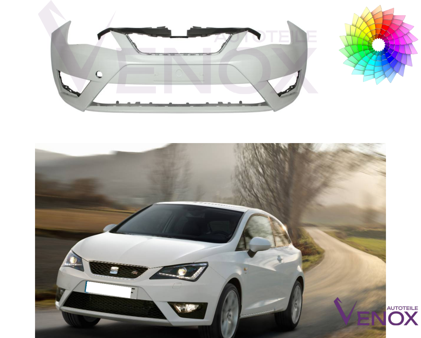 Forkofanger til Seat Ibiza FR 6J 12-16 +- PDC Lakeret i ønsket farve - Image 2