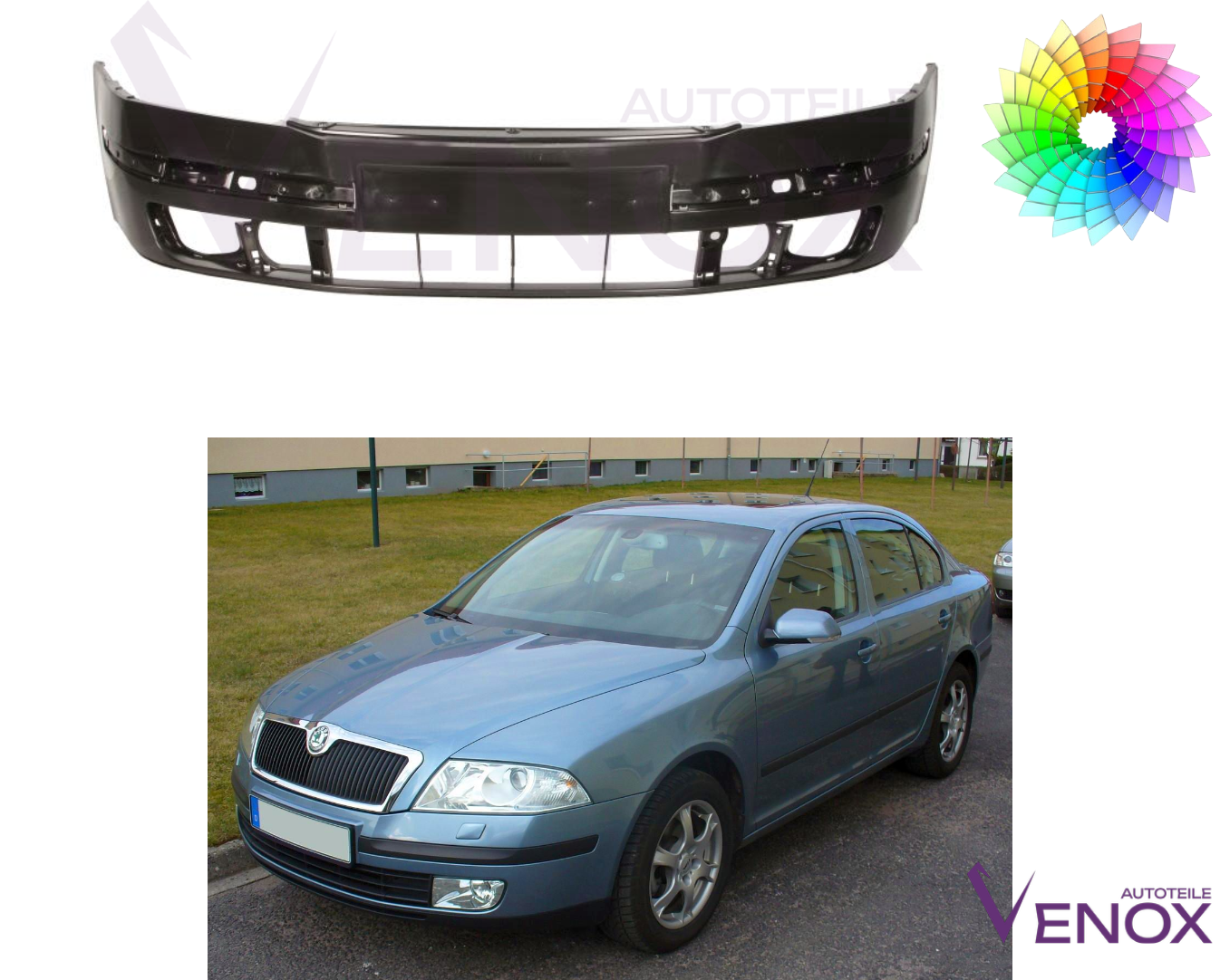 Forkofanger til Skoda Octavia 1Z 2004-2012 Lakeret i ønsket farve - Image 2