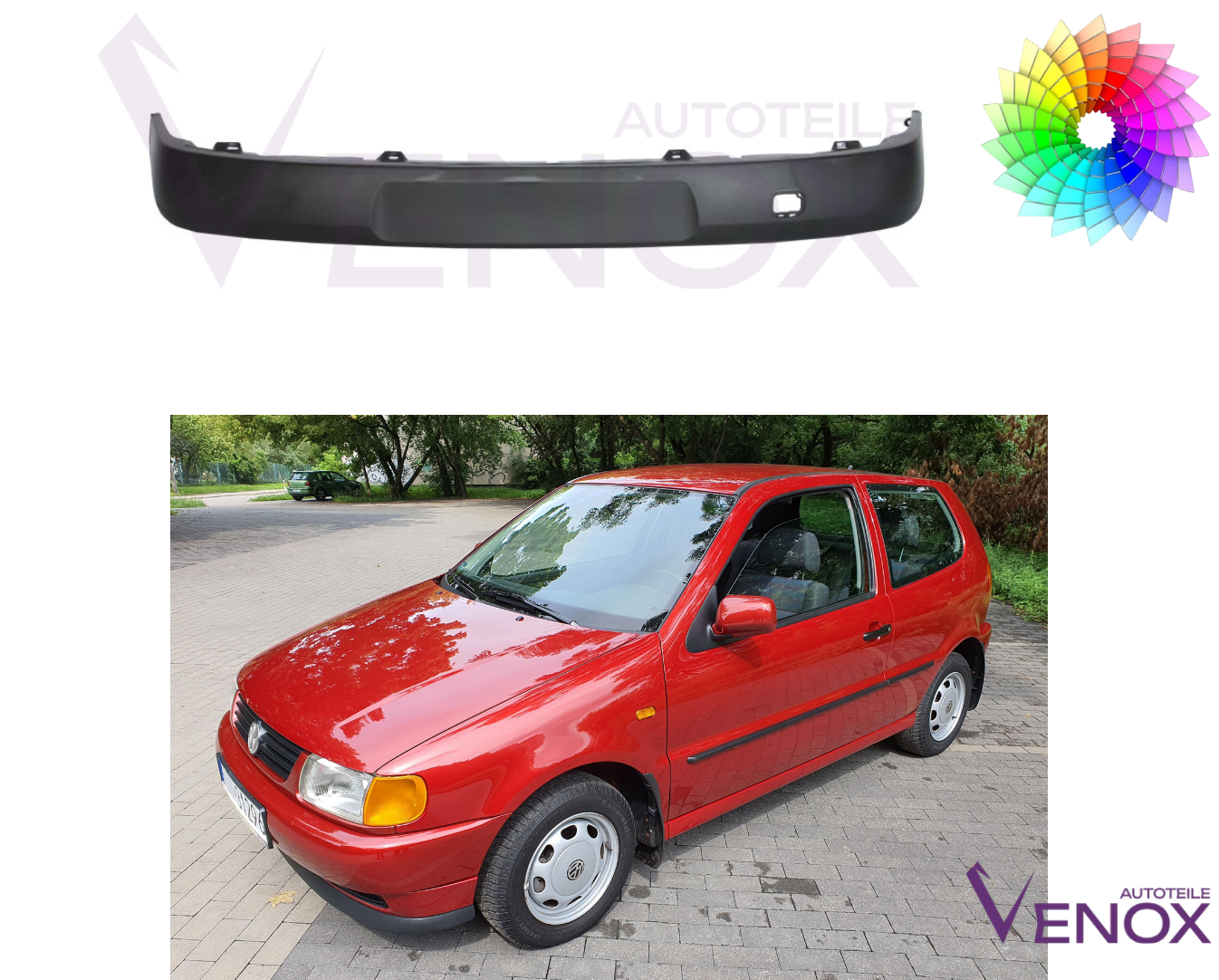 Forkofanger til VW Polo 6N HB 1994-1999 malet i en farve efter eget valg - Image 2