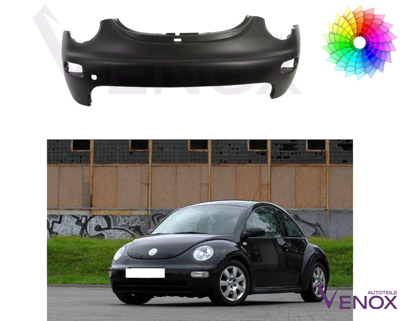 Forkofanger til VW New Beetle 98-05 malet i ønsket farve - Image 2