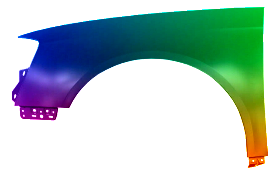 Stænkskærm VENSTRE FORAN til VW PASSAT B6 2005-2010 MALET I LK7X NY - Image 2