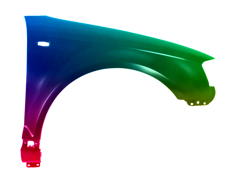 Stænkskærm foran til højre til AUDI A3 8P 2003-2008 MALET I LZ9Y NY - Image 2