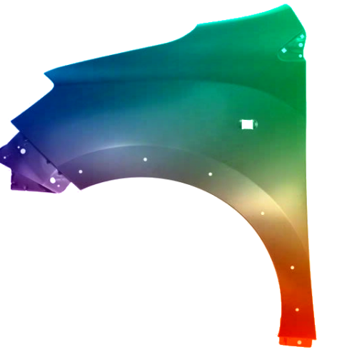 Stænkskærm til venstre til Dacia Dokker fra 2012- Stepway Malet i ønsket farve