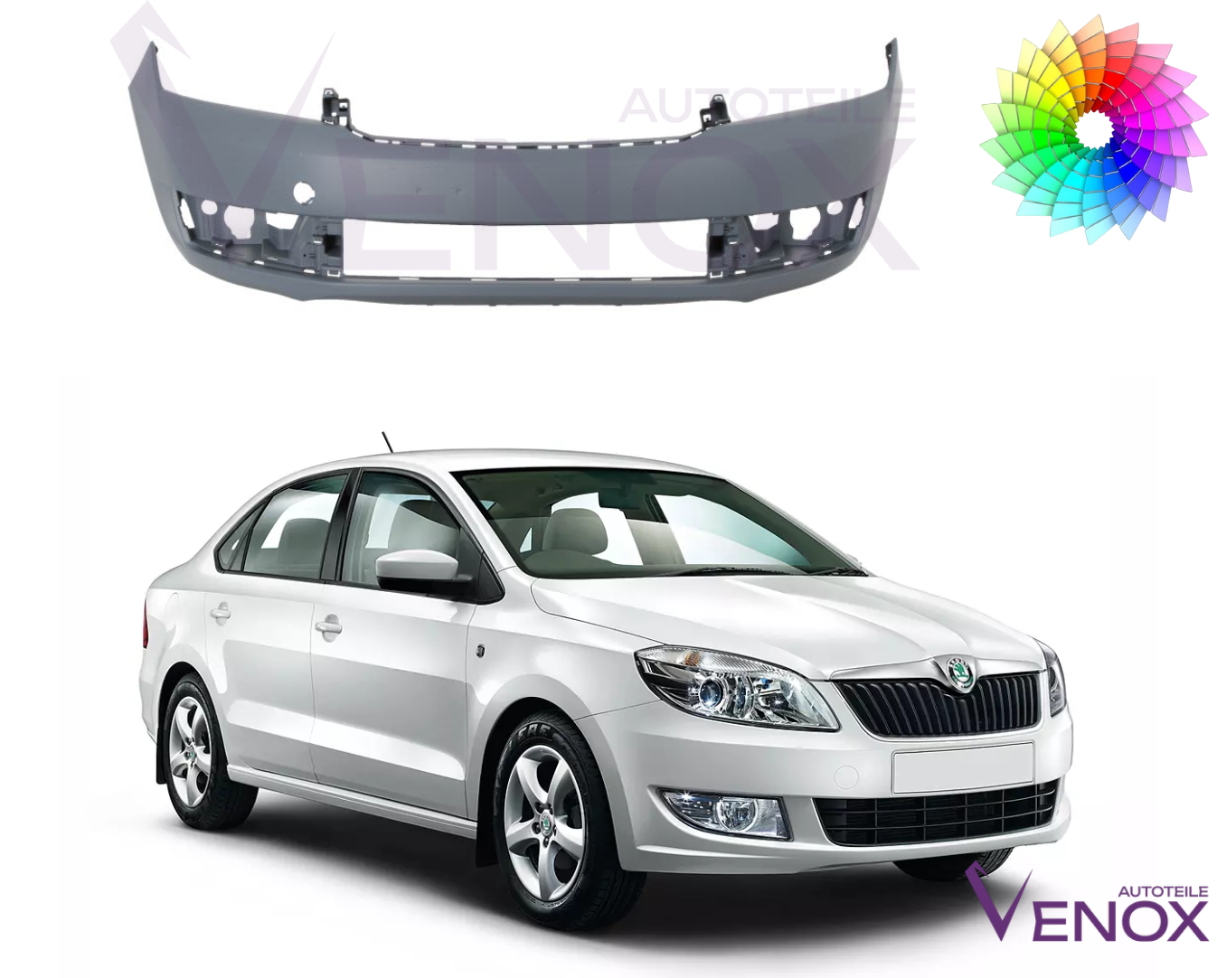 Forkofanger til Skoda Rapid fra 2012-2017 Lakeret i ønsket farve - Image 2