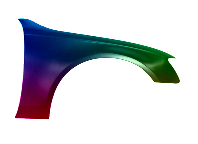 Stænkskærm højre til AUDI A4 B8 2007-2011 malet i LX5V NY - Image 2