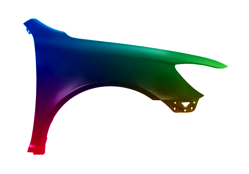 Stænkskærm FRONT HØJRE til Skoda Octavia 1Z 08-13 MALET I 9910 LC9Z NY - Image 2
