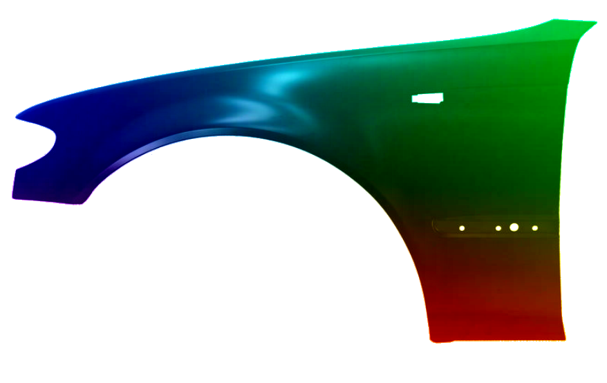 Stænkskærm VENSTRE FORAN til BMW E46 98-01 MALET I 386 FARVE GRØN NY - Image 2