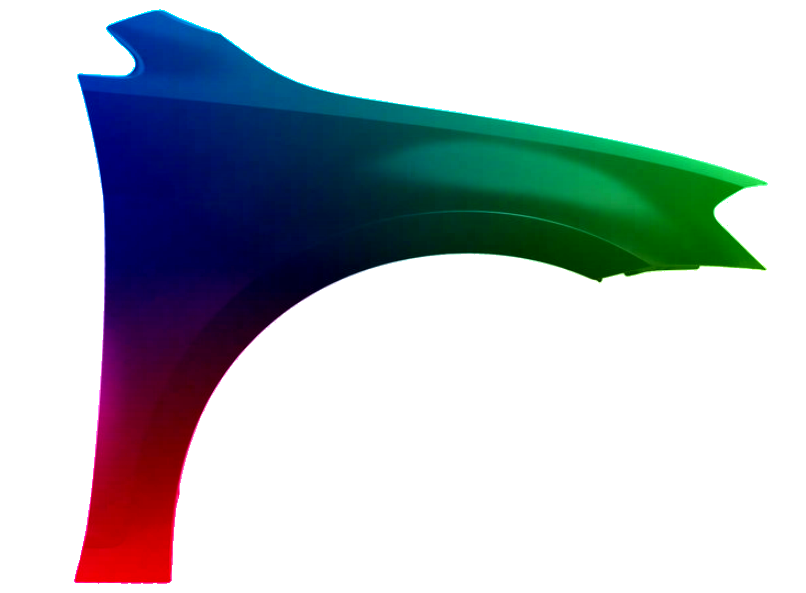 FRONT HØJRE Stænkskærm til GOLF VII 7 2012-2017 MALET I L0K1 NY - Image 2