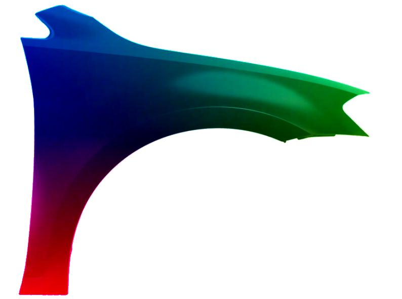 FRONT HØJRE Stænkskærm til GOLF VII 7 2012-2017 MALET I LA5J NY - Image 4