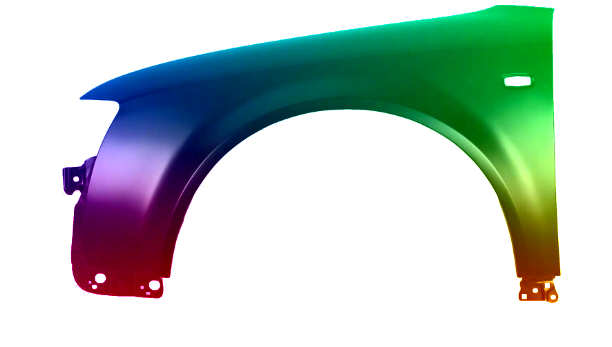 Stænkskærm VENSTRE FORAN til AUDI A4 B6 2000-2004 MALET I LY7L NY - Image 2