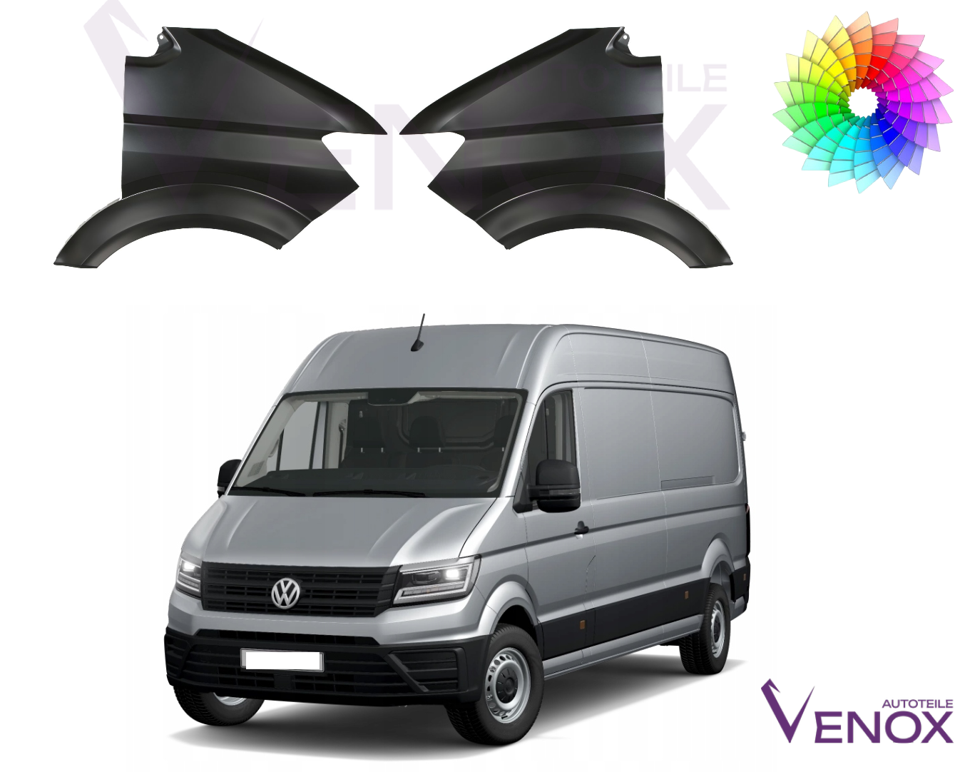 Stænkskærm højre til VW Crafter fra 2017 Lakeret i ønsket farve NYT - Image 2