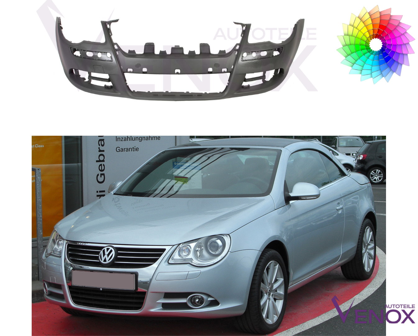 Forkofanger til Vw Eos 2006-2010 Lakeret i ønsket farve NY - Image 2