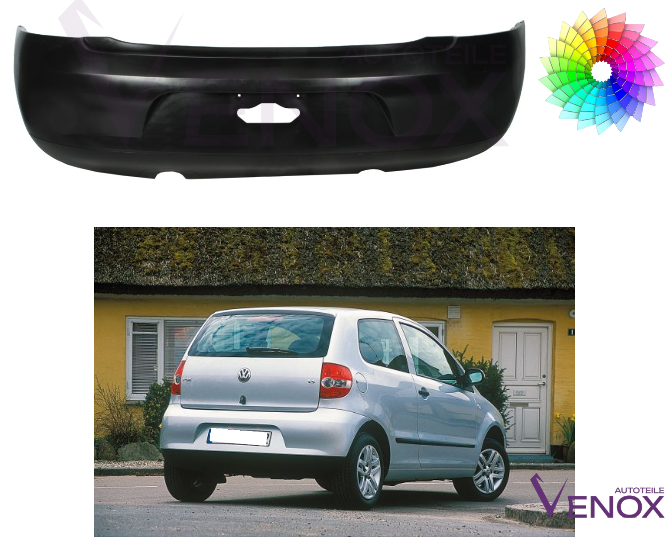 Bagkofanger til Vw Fox fra 2005 Lakeret i ønsket farve NY - Image 2