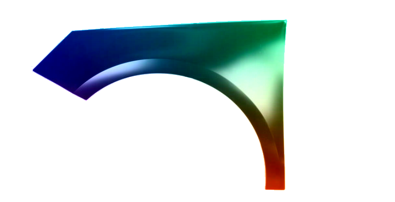 Stænkskærm til venstre til Audi A1 10-15 Lakeret i LZ3M NY - Image 2