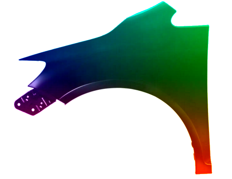 Stænkskærm VENSTRE FRONT til VW GOLF PLUS LR7L MALET NY - Image 2