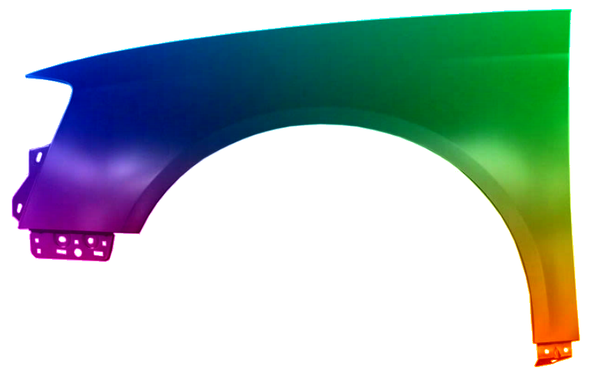 Stænkskærm VENSTRE FORAN til VW PASSAT B6 2005-2010 MALET I LD5Q NY - Image 2