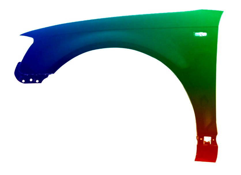 Stænkskærm VENSTRE FORAN til AUDI A3 8P 2003-2008 MALET I LY3J NY - Image 2