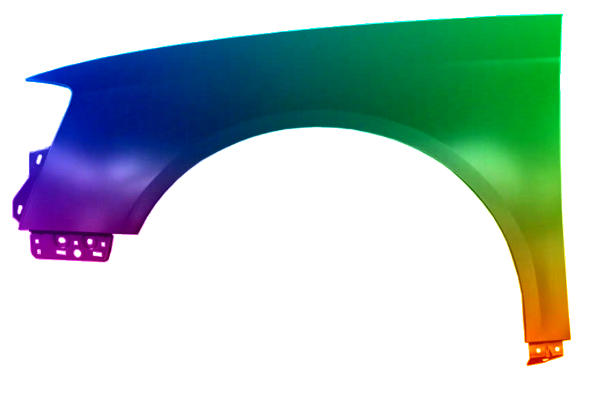 Stænkskærm VENSTRE FORAN til VW PASSAT B6 2005-2010 MALET I LA7W NY - Image 2