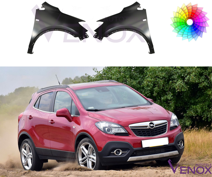 Stænkskærm foran højre til Opel Mokka 12-16 MALET I FARVE EFTER EGET VALG - Image 2