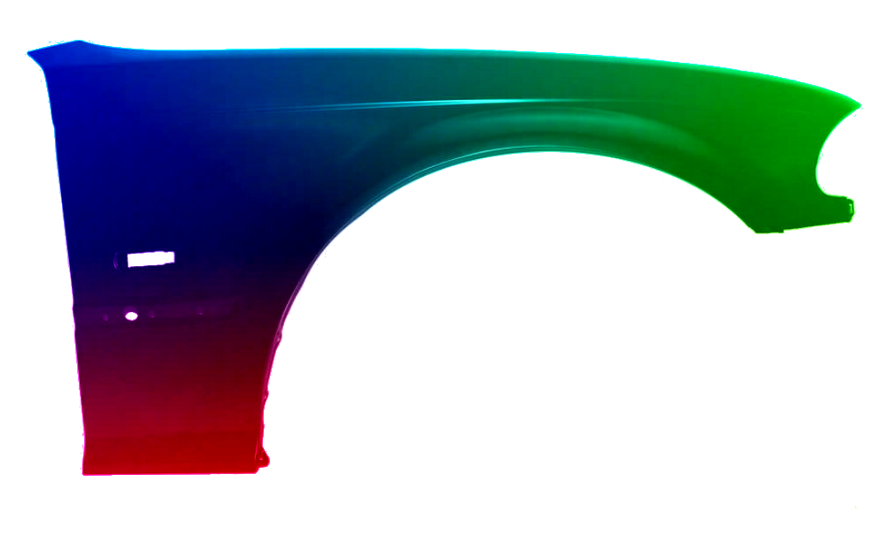 Stænkskærm FRONT RIGHT til BMW E46 98-01 MALET I 303 COSMOS BLACK NYT - Image 2