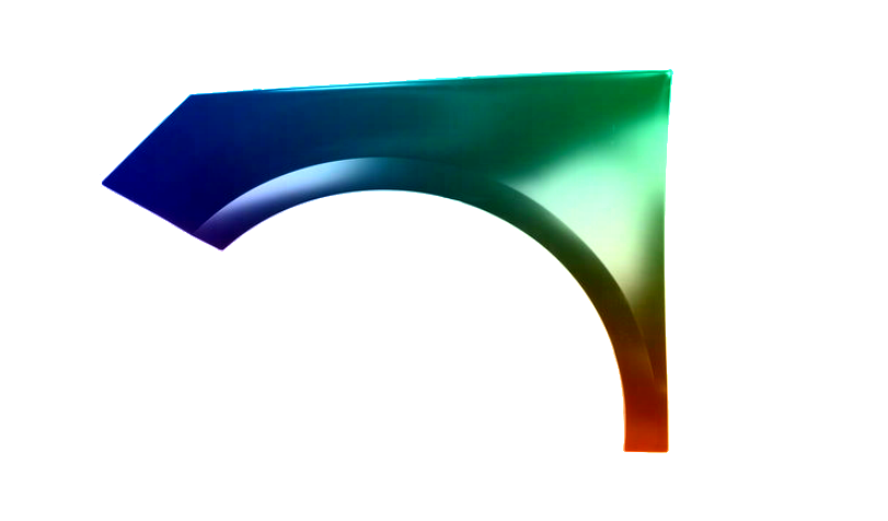 Stænkskærm til venstre til Audi A1 10-15 Lakeret i LZ3M NY - Image 2
