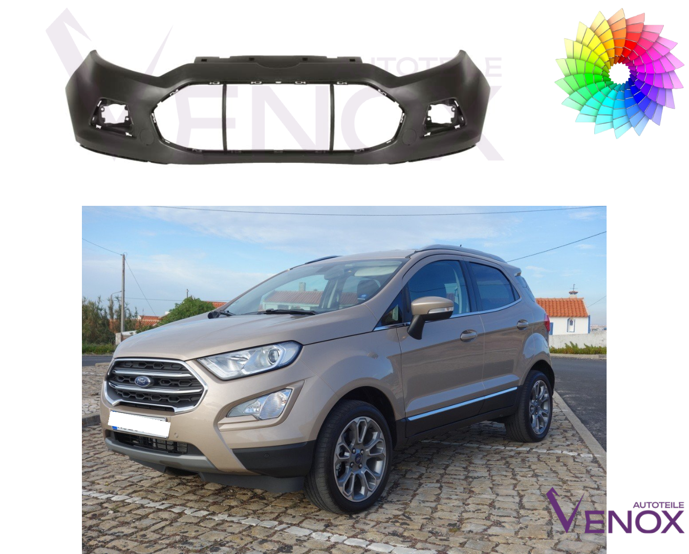 Forkofanger til Ford Ecosport 2013-2017 malet i ønsket farve - Image 2