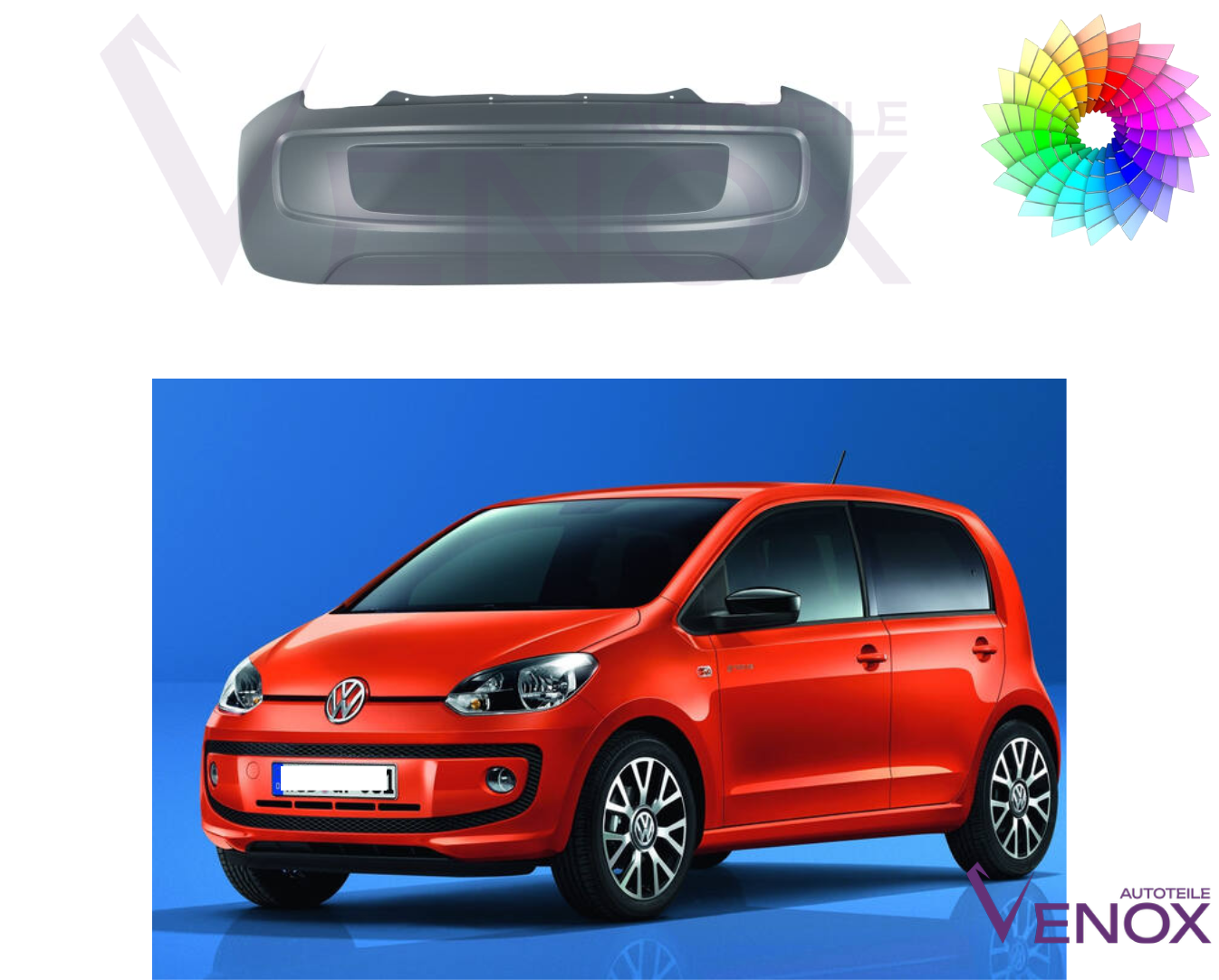 Bagkofanger til Vw UP! 2012-2016 Lakeret i ønsket farve - Image 2