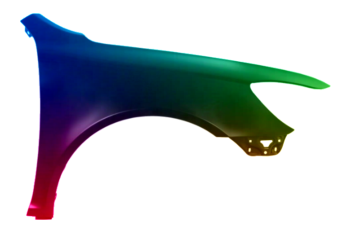 Stænkskærm FRONT HØJRE til Skoda Octavia 1Z 08-13 MALET I 9910 LC9Z NY - Image 2