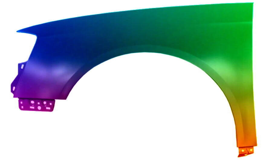 Stænkskærm VENSTRE FORAN til VW PASSAT B6 2005-2010 MALET I LK7X NY - Image 2