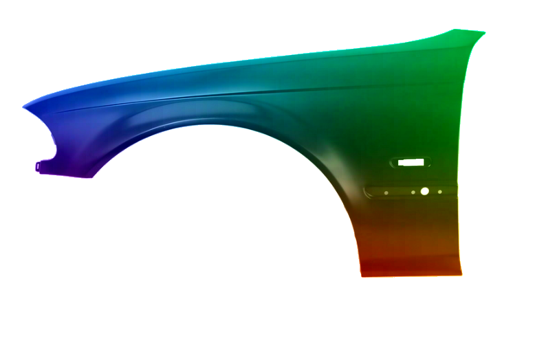 Stænkskærm VENSTRE FORAN til BMW E46 98-01 MALET I 386 FARVE GRØN NY - Image 2