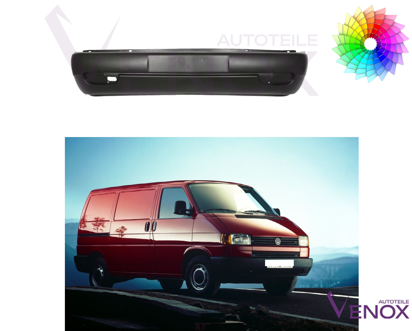 Forkofanger til VW T4 1996-2003 malet i ønsket farve - Image 2