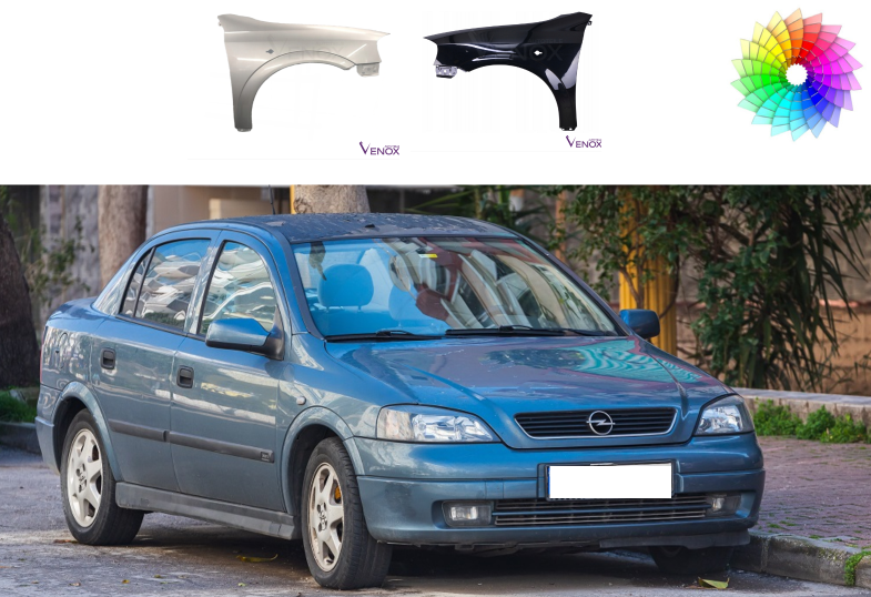 Stænkskærm VENSTRE FORAN til Opel Astra G 99-05 MALET I FARVE EFTER DIT VALG - Image 4
