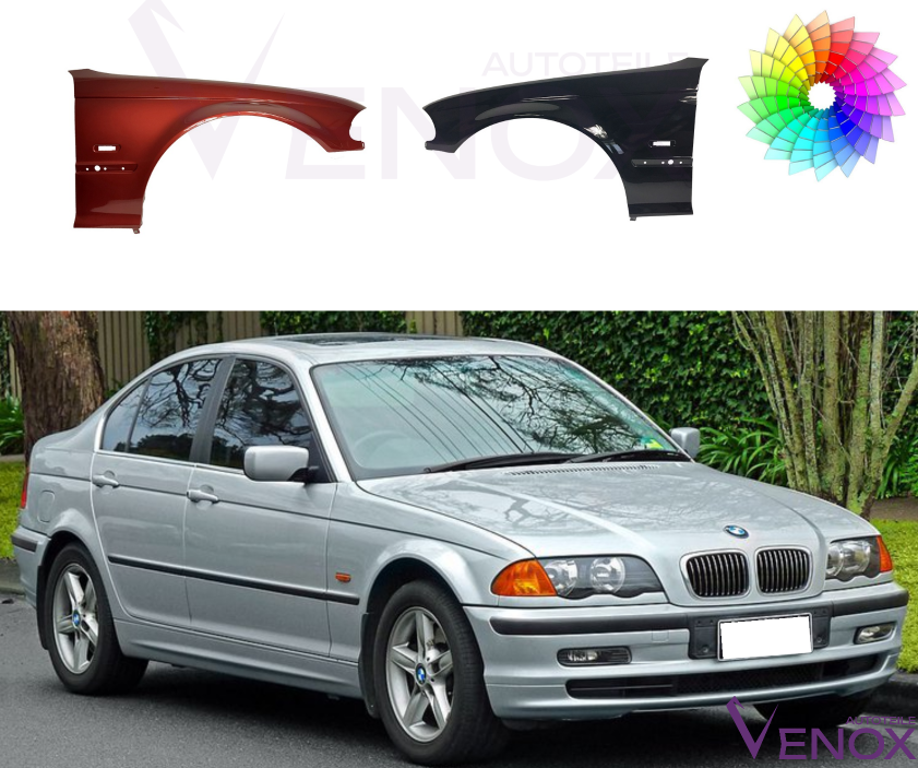 Stænkskærm foran til højre til BMW E46 98-01 MALET I FARVE EFTER EGET VALG NY - Image 2