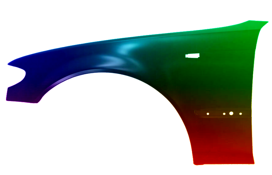 Stænkskærm VENSTRE FORAN til BMW E46 01-05 MALET I 372 STÅLBLÅ NY - Image 2
