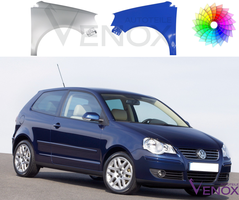 Stænkskærm foran højre/venstre til VW POLO 9N 05-09 LACKERET I FARVEN EFTER DIT VALG - Image 4