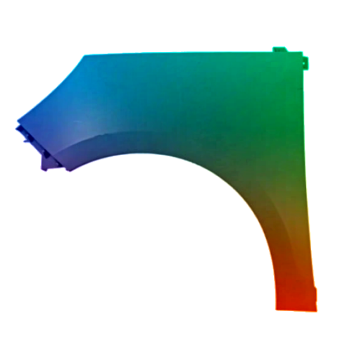 Stænkskærm til venstre til Renault Scenic III 2012-2016 Lakeret i ønsket farve NYT