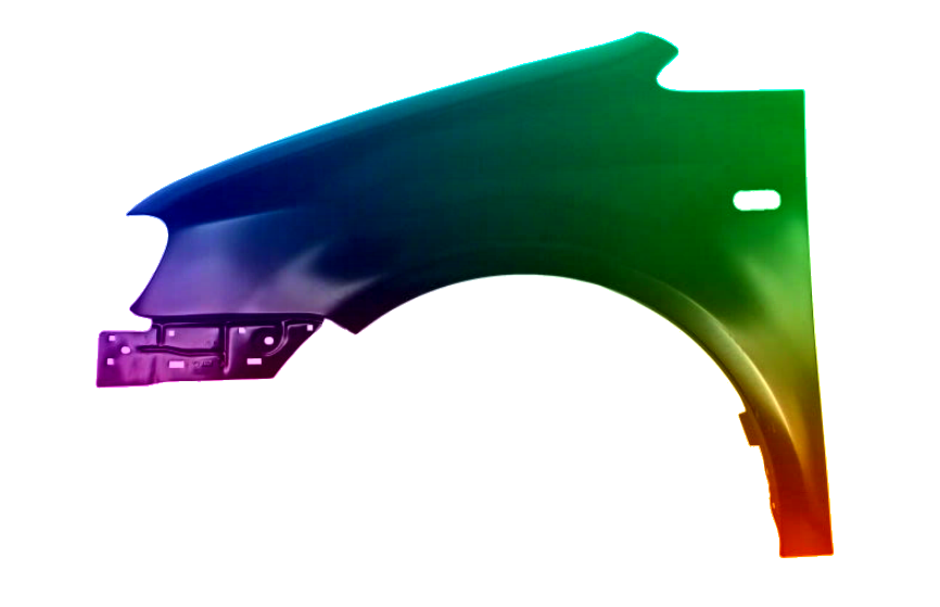 Stænkskærm venstre for til VW CADDY 04-10 malet i LD7U NEW - Image 2