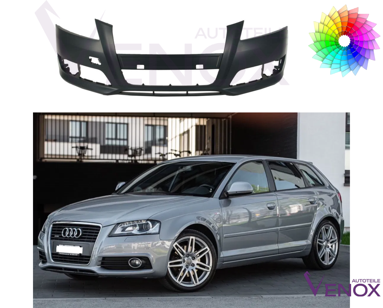 Forkofanger til Audi A3 8P 2008-2013 Lakeret i en farve efter eget valg - Image 2