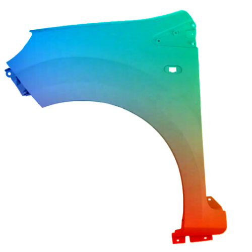 Stænkskærm til venstre til Renault Twingo II 2007-2014 Lakeret i ønsket farve NY