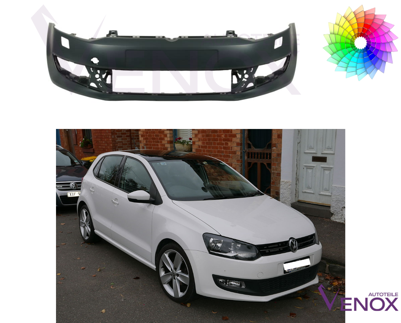 Forkofanger til VW Polo 6R 2009-2014 SRA lakeret i ønsket farve - Image 2