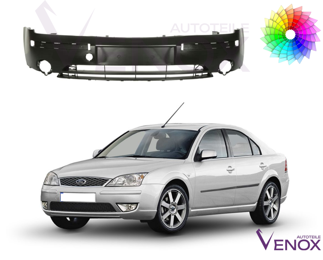 Forkofanger til Ford Mondeo Mk3 2000-2003 Lakeret i ønsket farve NY - Image 2