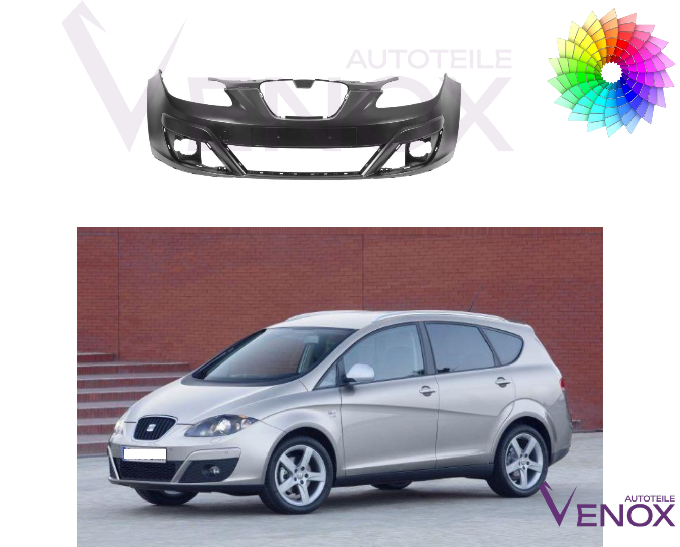 Forkofanger til Seat Altea 2009-2015 Lakeret i en farve efter eget valg - Image 2