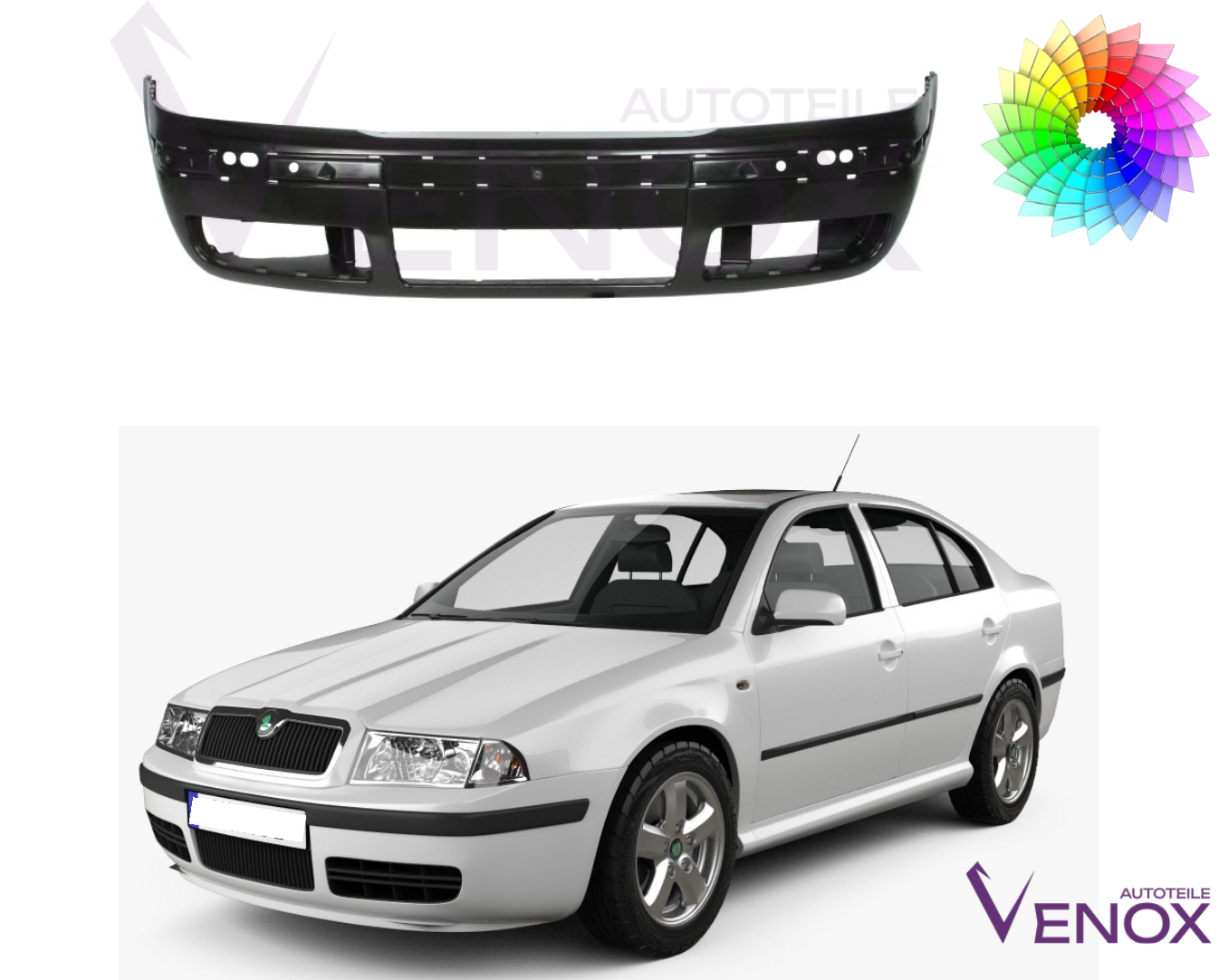 Forkofanger til Skoda Octavia 1U 2001-2010 Lakeret i en farve efter eget valg - Image 2