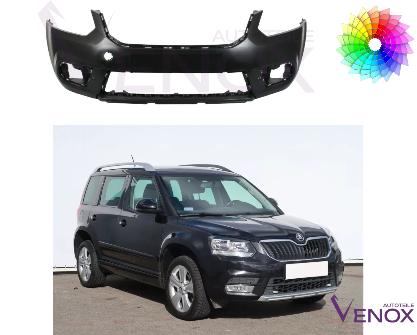 Forkofanger til Skoda Yeti 2013-2020 Lakeret i ønsket farve NY - Image 2