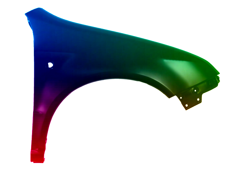 Stænkskærm FRONT HØJRE til Skoda Fabia 6Y 00-07 MALET I 1026 LF9E NY - Image 2